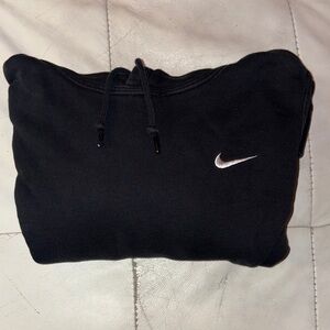 Nike Black Hoodie with White Swoosh Logo